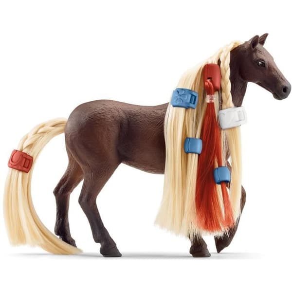 Leo and Rocky Hairdressing Horse Box - Sofia's Beautys Horse Figurines - 18 delar leksakslåda - Maned Horses