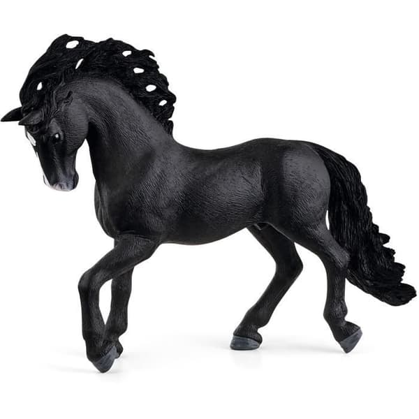 Figurin - SCHLEICH - Renrasig spansk hingst - Horse Club - Svart och flerfärgad