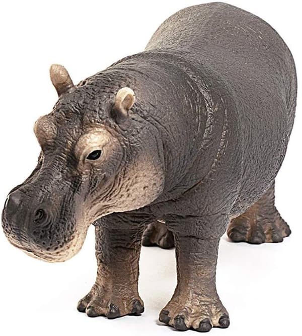 Flodhästfigur - SCHLEICH - Savanna Animals Collection - Handmålad - 13,4 x 6 x 5,3 cm