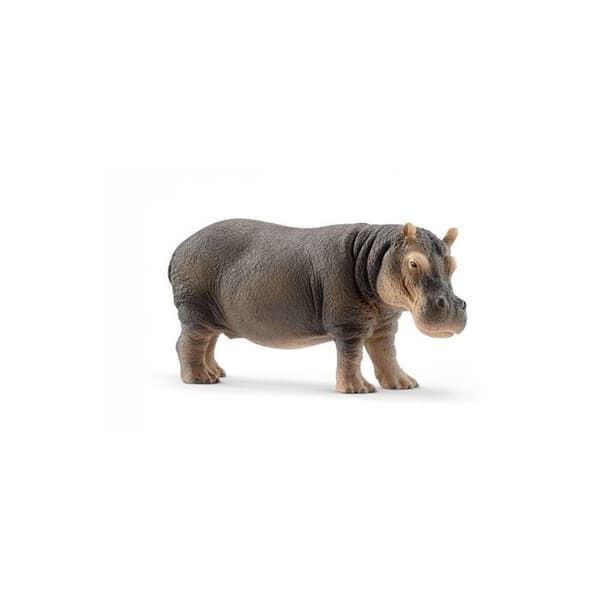 Flodhästfigur - SCHLEICH - Savanna Animals Collection - Handmålad - 13,4 x 6 x 5,3 cm