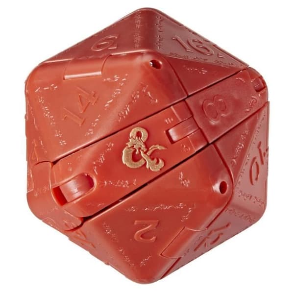 Röd Themberchaud-figur konverterbar till en gigantisk d20 - Dungeons &amp; Dragons - Thieves' Honor