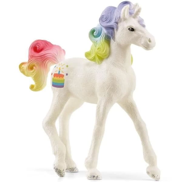 Figurin - SCHLEICH - Unicorn Rainbow Cake - Utomhus - Flerfärgad - Blandad