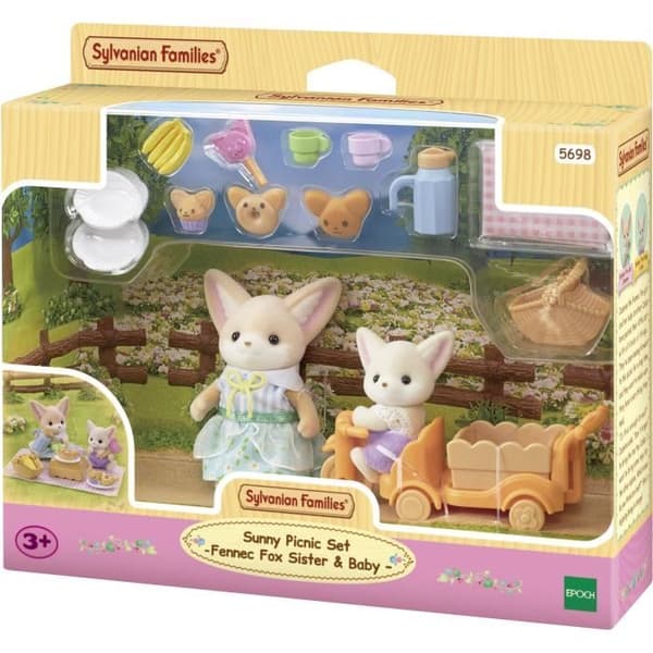 Fennec picknickset - SYLVANIAN FAMILIES - 2 karaktärer, cykel och tillbehör