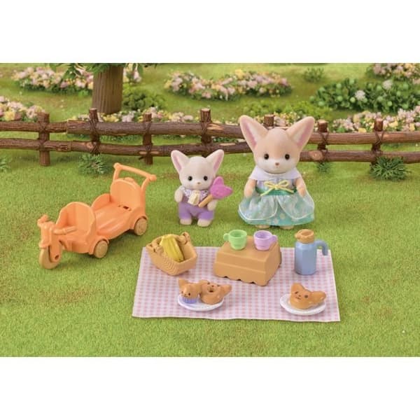 Fennec picknickset - SYLVANIAN FAMILIES - 2 karaktärer, cykel och tillbehör