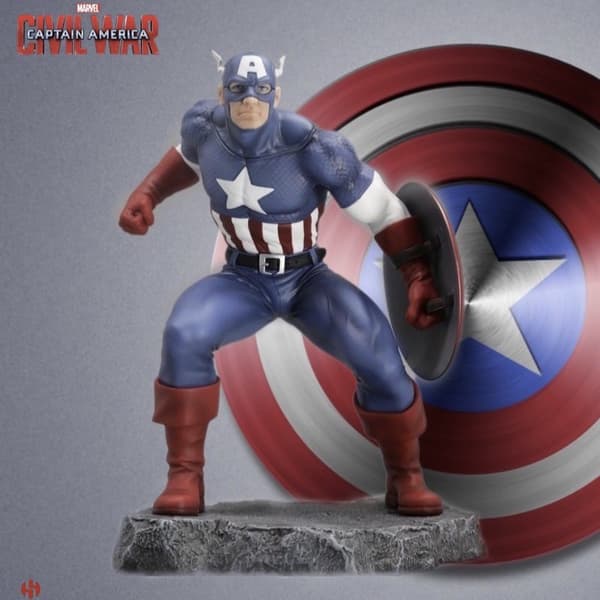 Marvel - Staty 20 cm av Captain America i inbördeskriget