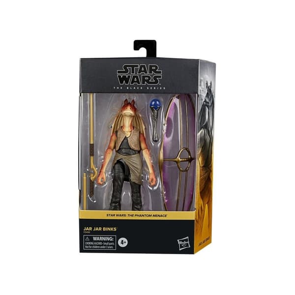 Star Wars Den svarta serien - Fantomens hot Jar Jar Binks Deluxe actionfigur 15 cm