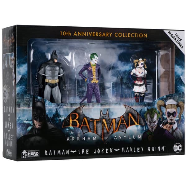 Batman Arkham Asylum Hero Collection - Förpackning med 3 figurer 1/16 10-årsjubileum Box 13 cm