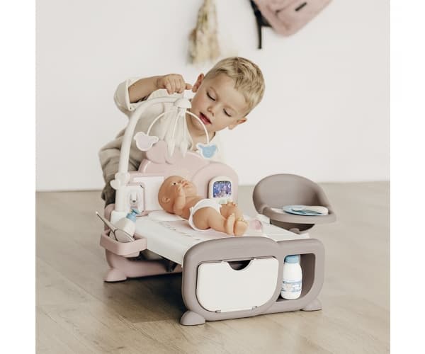 Smoby Baby Nurse - Elektronisk barnvaktshörna + 19 tillbehör (220379)