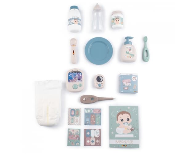 Smoby Baby Nurse - Elektronisk barnvaktshörna + 19 tillbehör (220379)