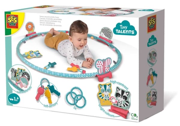 SES Creative Tiny Talents Sense around activity hoop, 0,1 År, Kartong, Multifärg