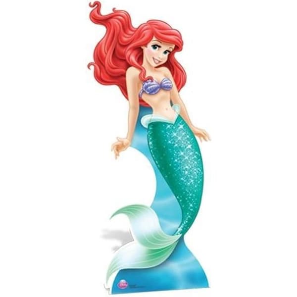 Ariel den lilla sjöjungfrun Disney Princesses kartongfigur - Höjd 170 cm - Bredd 72 cm - Blå &amp; Röd