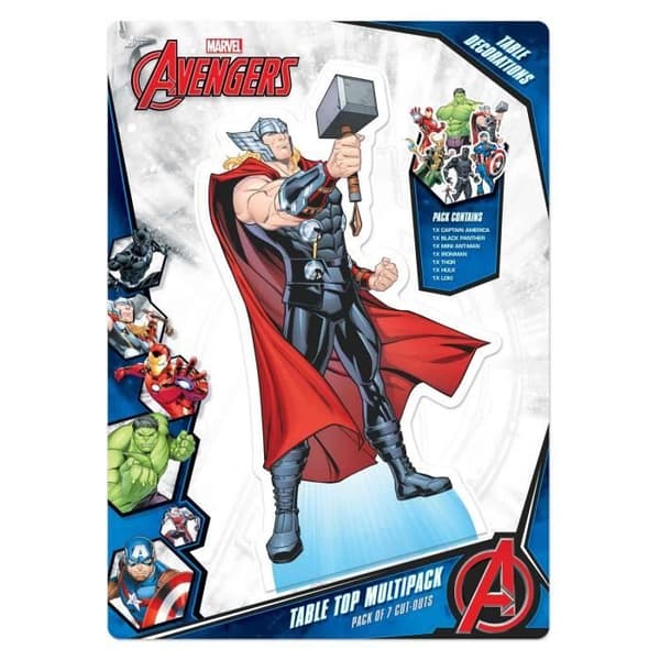 Marvel AVENGERS kartongfigurer - Set med 7 + 6 hjälteikoner