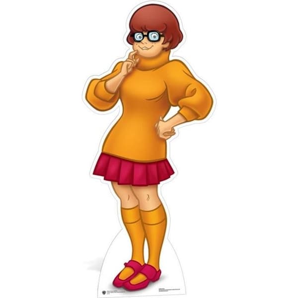 Scooby Doo Velma kartongfigur 136 cm - Repositionerbar - Superlätt - Bra och original