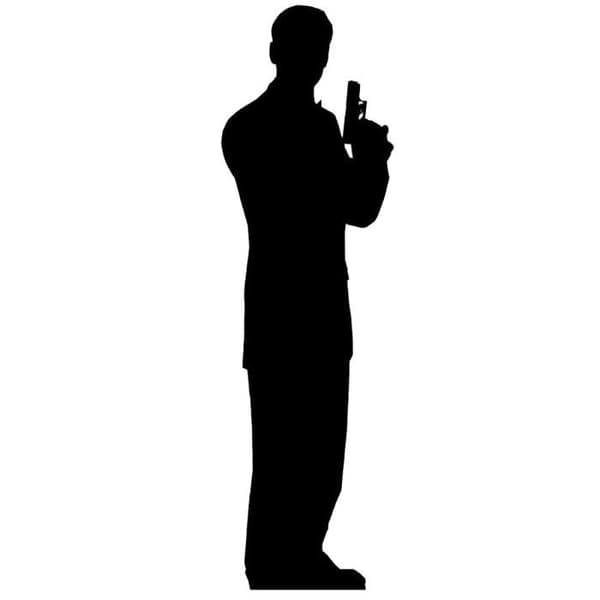 Statyett - Hemlig Agent - Man - Svart - Inredning