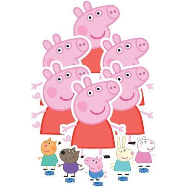Papperfigurer Peppa Pig - Minions - Återanvändbara - Supers lätt - Original
