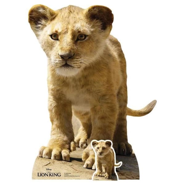 Kartongfigur i naturlig storlek Disney Simba Lejonkungen H 87 CM