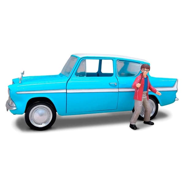 Harry Potter Ford Anglia car + Harry Potter figure set