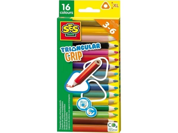 SES Creative Färgpennor - triangulära 16 st