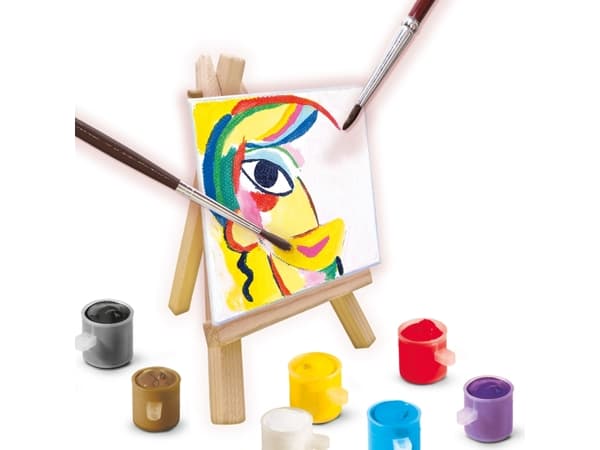 SES Creative Mini Art, Set med ritschabloner för barn, 7 År, Kartong, Multifärg