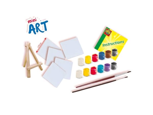 SES Creative Mini Art, Set med ritschabloner för barn, 7 År, Kartong, Multifärg