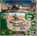 Miniatyrbild 2 av 2: World Peacekeepers 1:18 Helikopterplatta med helikopter + actionfigur
