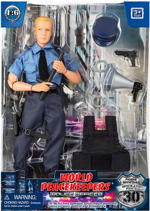 Polisman actionfigur 30,5cm m. tillbehör (Model A)