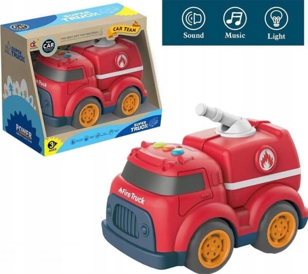 Teka batteridriven brandbil med ljus och ljud