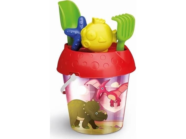 Tupiko Holographic Dino bøtte med former