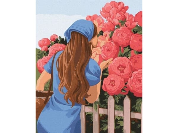 Maleri etter tall - Duftende peoner 40x50cm EDUKAMP