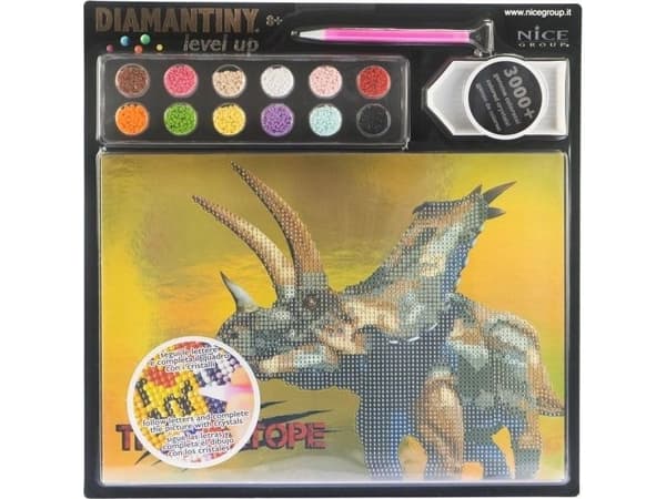 Russell Selvklebende paljettmosaikk Triceratops 32x32 B/C RUSSELL