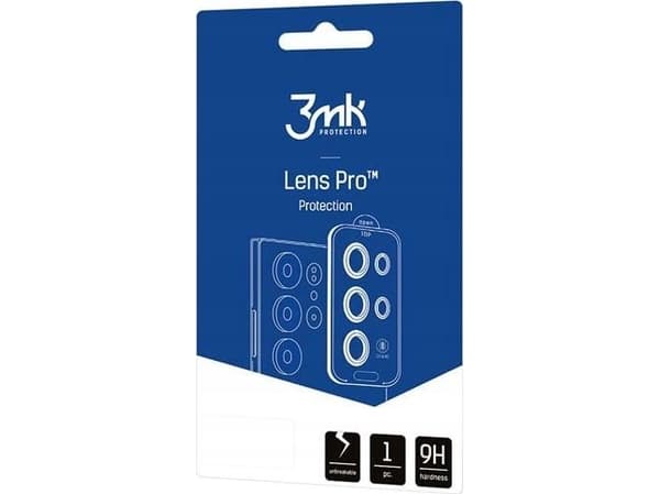 3MK Lens Protection Pro Sam S23 FE S711 black Camera lens protection with mounting frame 1 pc.