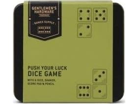 Gentlemens Hardware Push Your Luck tärningsspel i burk