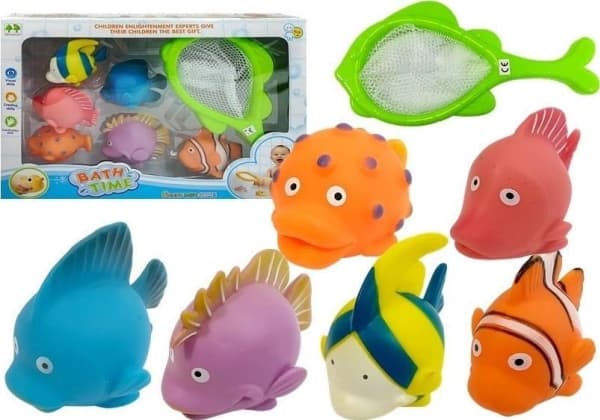 LeanToys Gummi Badande fisk skjuter vatten