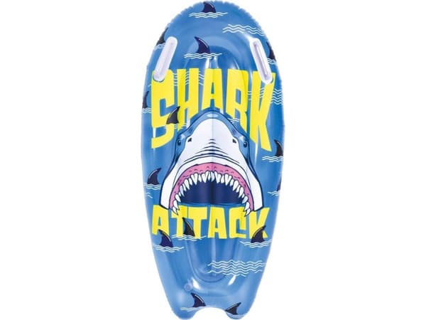 JiLong OPPBLASTBART SVØMMEBRETT 100X50CM SHARK 35017 BLÅ