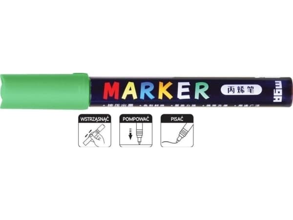 Acrylic marker 1-2mm green (6pcs) M&amp;G