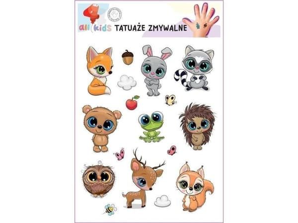 Lasten pestävät tatuoinnit Iloiset eläimet 1