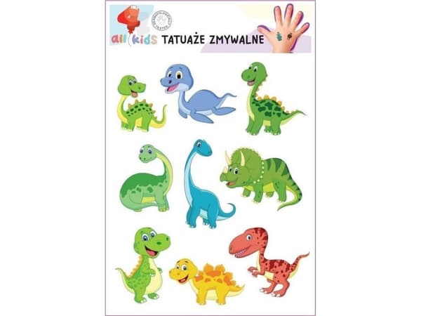 Pestävät tatuoinnit lapsille Dinusie 1