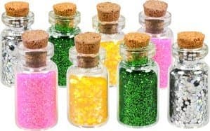 Juldekoration Arpex Glitter i vialer 8x2g