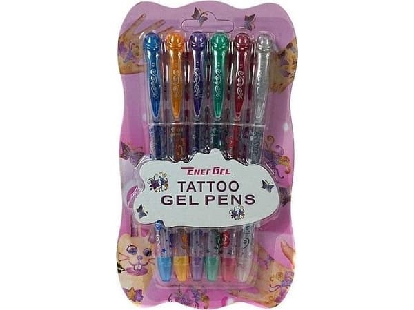 Tatueringsgelpennor 6 färger