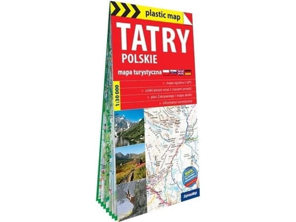 Plastic map Tatry polskie 1:30 000 w.2023 EDUKAMP