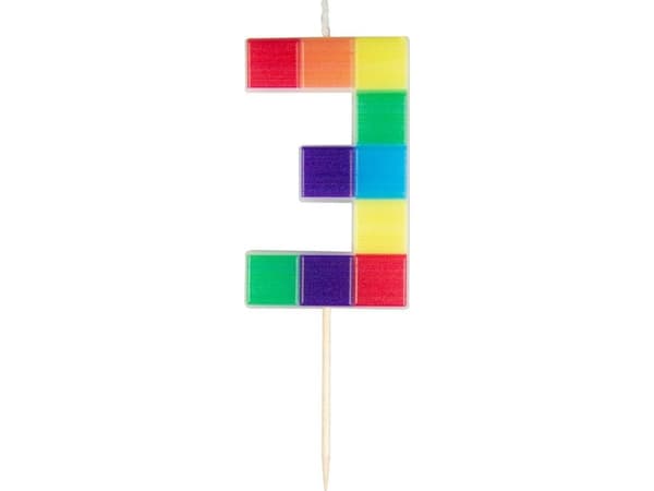 Adikbal Number lysblokker nr 3, 7 cm one size