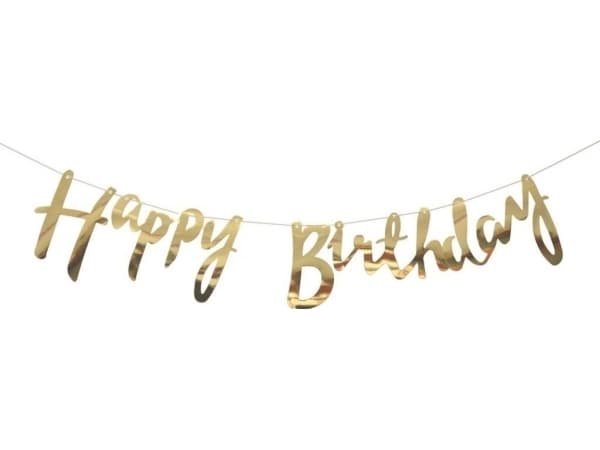 Girlanda Happy Birthday złota EDUKAMP