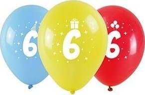 Trykte ballonger 6 28cm 3stk