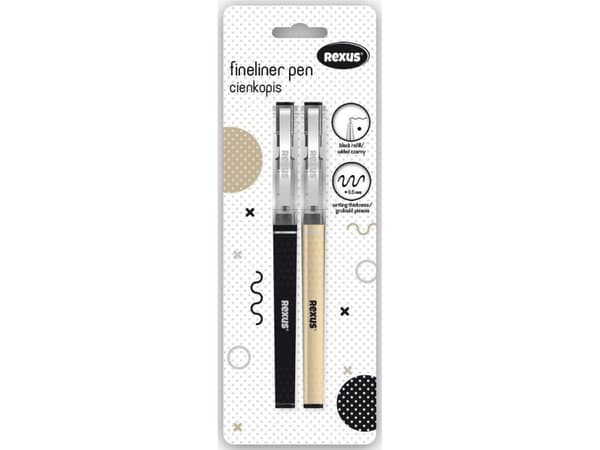 Fineliner sort 2stk EDUKAMP