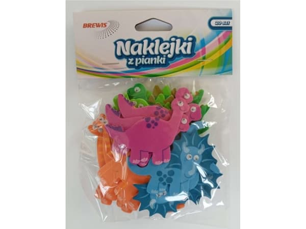 BREWIS julepynt Dinosaur skum klistremerker 20 stk