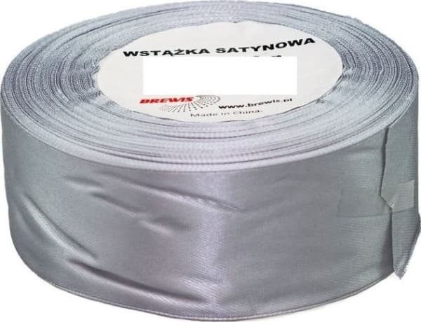 Juldekoration BREWIS Satinband 50mm/32mm färg 36 silver