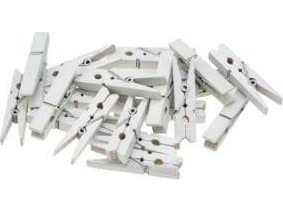 Hvite klips 3,5cm 20stk EDUKAMP