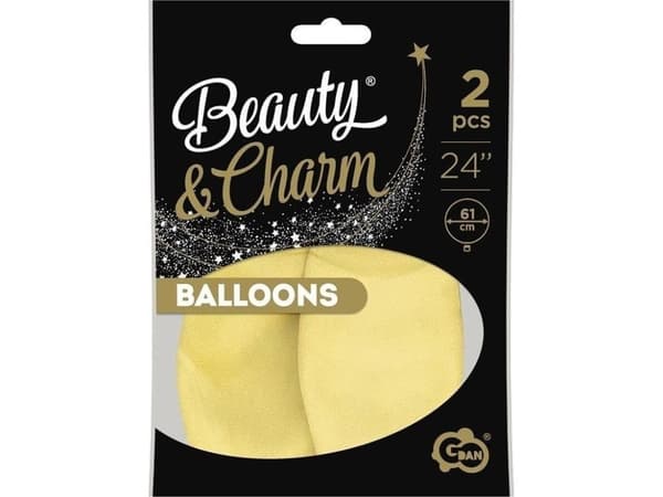 Beauty&amp;Charm makron ballonger vanilje 61cm 2stk