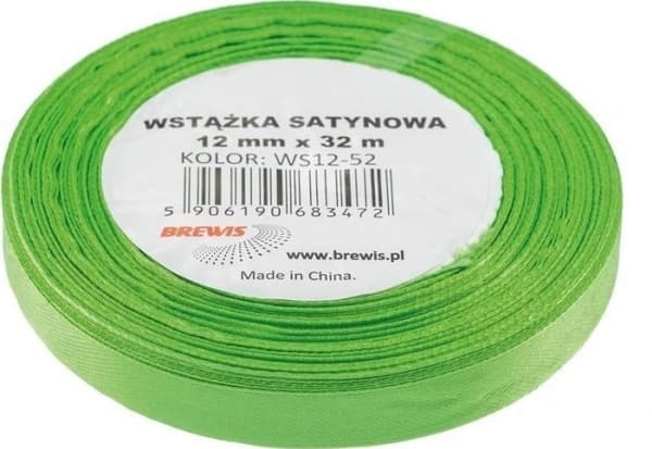 Vihreä satiininauha 12mmx32m