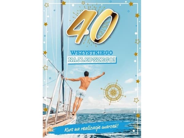 40. syntymäpäiväkortti